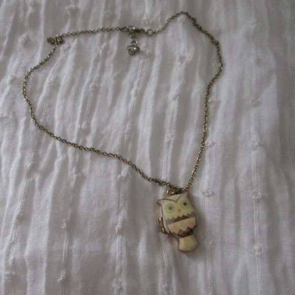 **3 for $15** Enamel Owl locket necklace - Picture 7 of 7